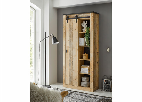 Vannitoakapp SHERWOOD pruun / hall, 51x38xH201 cm