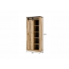 Vannitoakapp SHERWOOD pruun / hall, 51x38xH201 cm