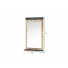 Seinapeegel SHERWOOD pruun / hall, 56x10xH77 cm