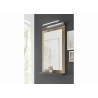 Seinapeegel valgustusega SHERWOOD pruun / hall, 56x10xH100 cm