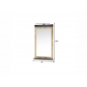 Seinapeegel valgustusega SHERWOOD pruun / hall, 56x10xH100 cm