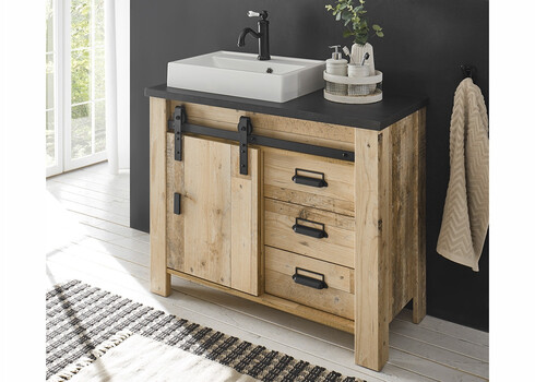 Valamukapp + valamu SHERWOOD pruun / hall, 95x43xH91 cm