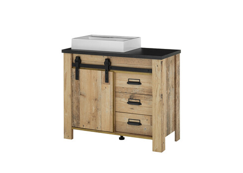 Valamukapp + valamu SHERWOOD pruun / hall, 95x43xH91 cm