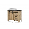 Valamukapp + valamu SHERWOOD pruun / hall, 95x43xH91 cm