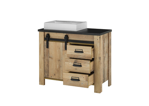 Valamukapp + valamu SHERWOOD pruun / hall, 95x43xH91 cm