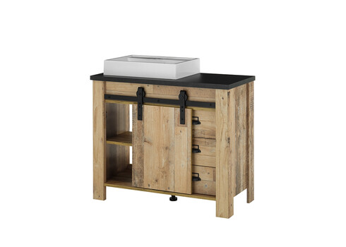 Valamukapp + valamu SHERWOOD pruun / hall, 95x43xH91 cm