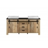 Valamukapp + 2 valamut SHERWOOD pruun / hall, 164x43xH91 cm