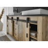 Valamukapp + 2 valamut SHERWOOD pruun / hall, 164x43xH91 cm