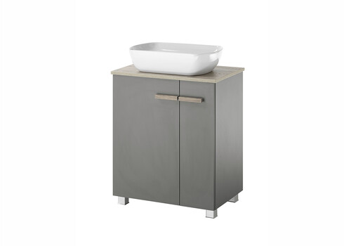 Valamukapp + valamu SOLID antratsiit, 60x40xH82 cm