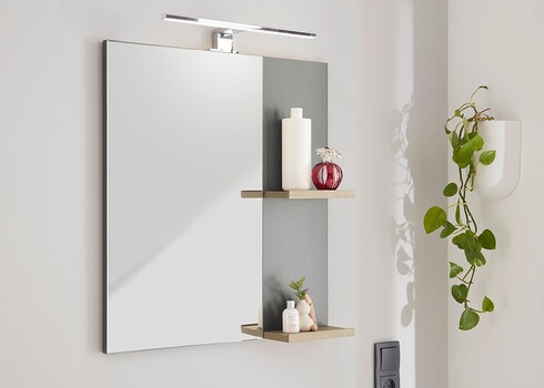 Vannitoapeegel SOLID antratsiit, 60x12xH70 cm