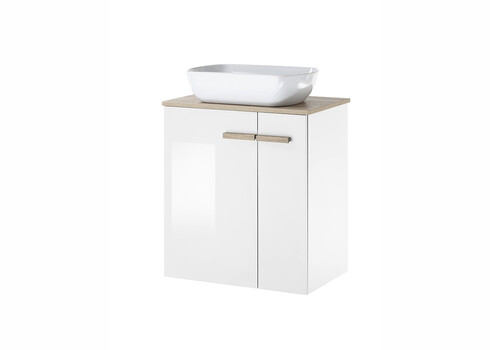 Valamukapp + valamu SOLID valge kõrgläige, 60x40xH82 cm