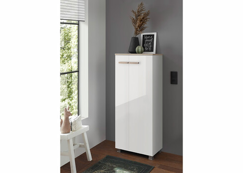 Vannitoakapp SOLID valge kõrgläige, 51x30xH115 cm