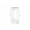Vannitoakapp SOLID valge kõrgläige, 51x30xH115 cm