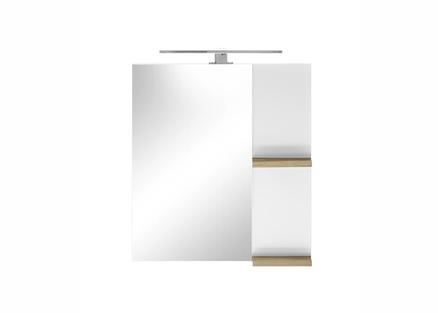 Vannitoapeegel valgustusega SOLID valge läige, 60x12xH70 cm