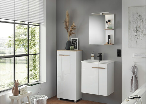 Valamukapp + valamu SOLID valge läige, 60x40xH70 cm