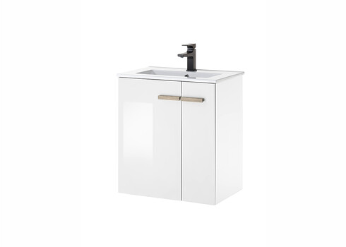 Valamukapp + valamu SOLID valge läige, 60x40xH70 cm