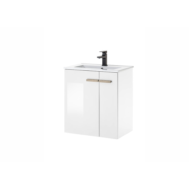 Valamukapp + valamu SOLID valge läige, 60x40xH70 cm