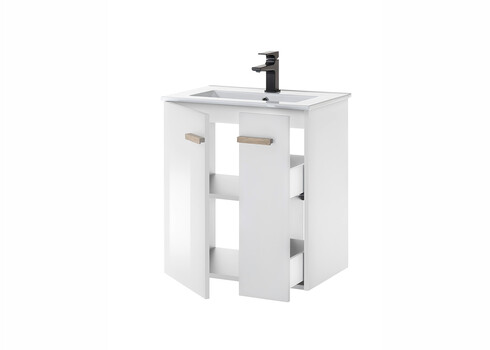 Valamukapp + valamu SOLID valge läige, 60x40xH70 cm