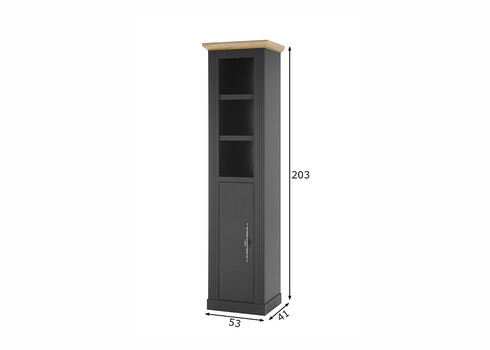 Vannitoakapp WESTMINSTER tumehall / tamm, 50x41xH203 cm