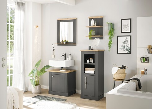 Valamukapp WESTMINSTER tumehall / tamm, 62x44xH63 cm