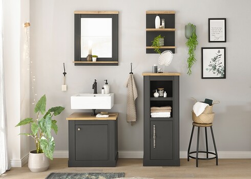 Valamukapp WESTMINSTER tumehall / tamm, 62x44xH63 cm