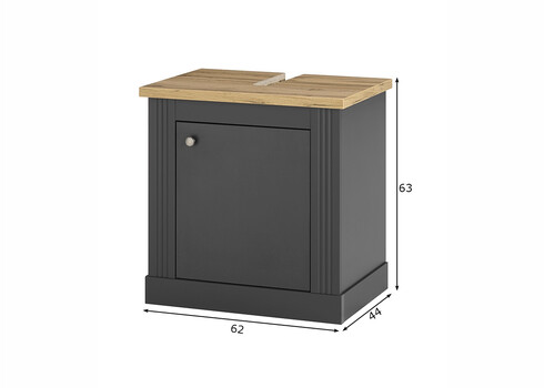 Valamukapp WESTMINSTER tumehall / tamm, 62x44xH63 cm