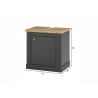 Valamukapp WESTMINSTER tumehall / tamm, 62x44xH63 cm