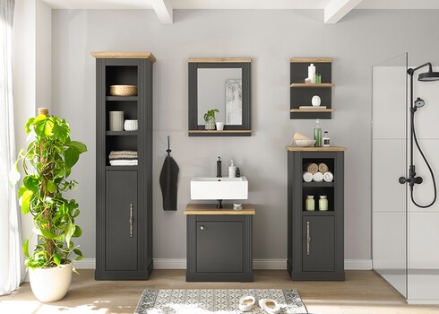 Seinariiul WESTMINSTER tumehall / tamm, 40x20xH59 cm