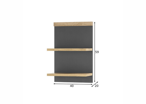 Seinariiul WESTMINSTER tumehall / tamm, 40x20xH59 cm