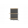 Seinariiul WESTMINSTER tumehall / tamm, 40x20xH59 cm