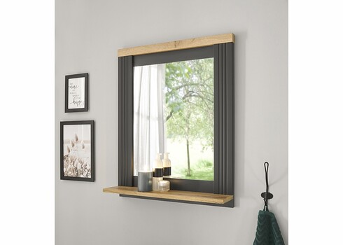 Seinapeegel WESTMINSTER tumehall / tamm, 60x15xH75 cm