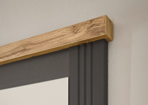 Seinapeegel WESTMINSTER tumehall / tamm, 60x15xH75 cm