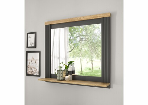 Seinapeegel WESTMINSTER tumehall / tamm, 80x15xH75 cm