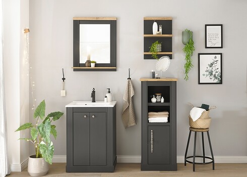 Valamukapp WESTMINSTER tumehall / tamm, 60x46xH86 cm