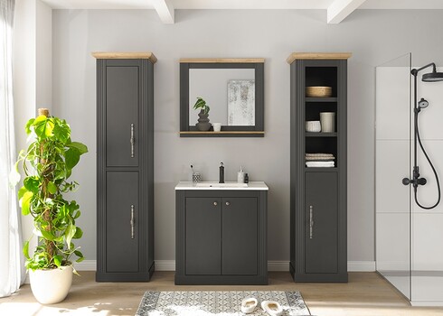 Valamukapp WESTMINSTER tumehall / tamm, 80x46xH86 cm