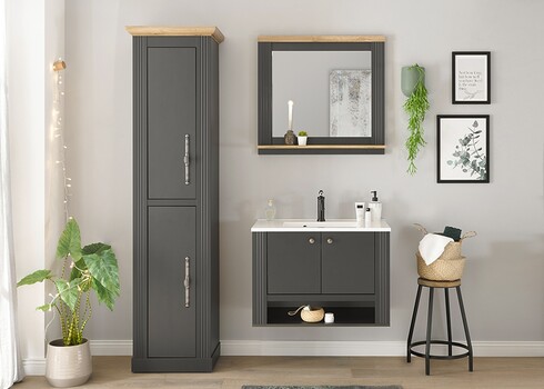 Valamukapp WESTMINSTER tumehall / tamm, 80x46xH58 cm