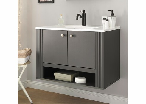 Valamukapp WESTMINSTER tumehall / tamm, 80x46xH58 cm