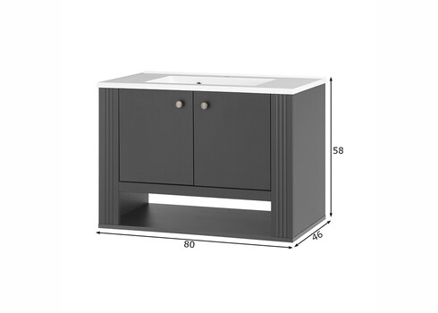 Valamukapp WESTMINSTER tumehall / tamm, 80x46xH58 cm