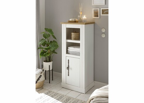 Vannitoakapp WESTMINSTER valge mänd / tamm, 50x40xH119 cm