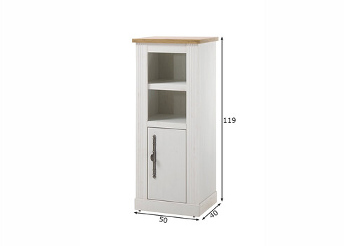 Vannitoakapp WESTMINSTER valge mänd / tamm, 50x40xH119 cm