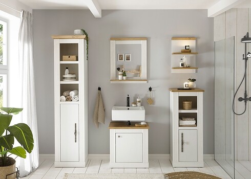 Vannitoakapp WESTMINSTER valge mänd / tamm, 50x41xH203 cm