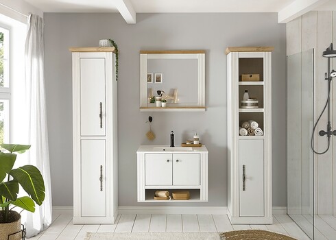 Vannitoakapp WESTMINSTER valge mänd / tamm, 50x41xH203 cm