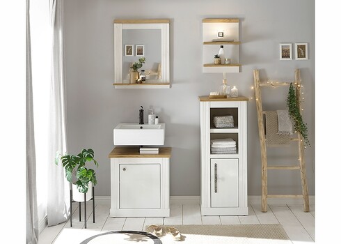 Valamukapp WESTMINSTER valge mänd / tamm, 62x44xH63 cm