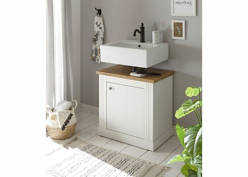 Valamukapp WESTMINSTER valge mänd / tamm, 62x44xH63 cm