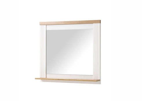 Seinapeegel WESTMINSTER valge mänd / tamm, 80x15xH75 cm