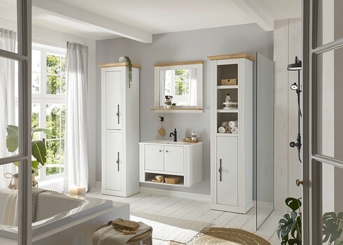 Valamukapp WESTMINSTER valge mänd / tamm, 80x46xH58 cm