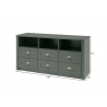 Tv-alus ASCOT tumeroheline, 130x43xH60 cm