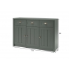 Kummut ASCOT tumeroheline, 130x43xH86 cm