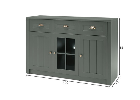 Kummut ASCOT tumeroheline, 130x43xH86 cm