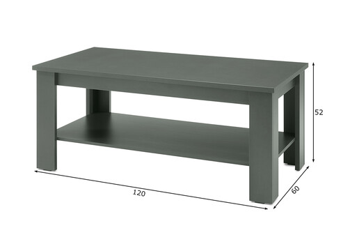 Diivanilaud ASCOT tumeroheline, 120x60xH52 cm